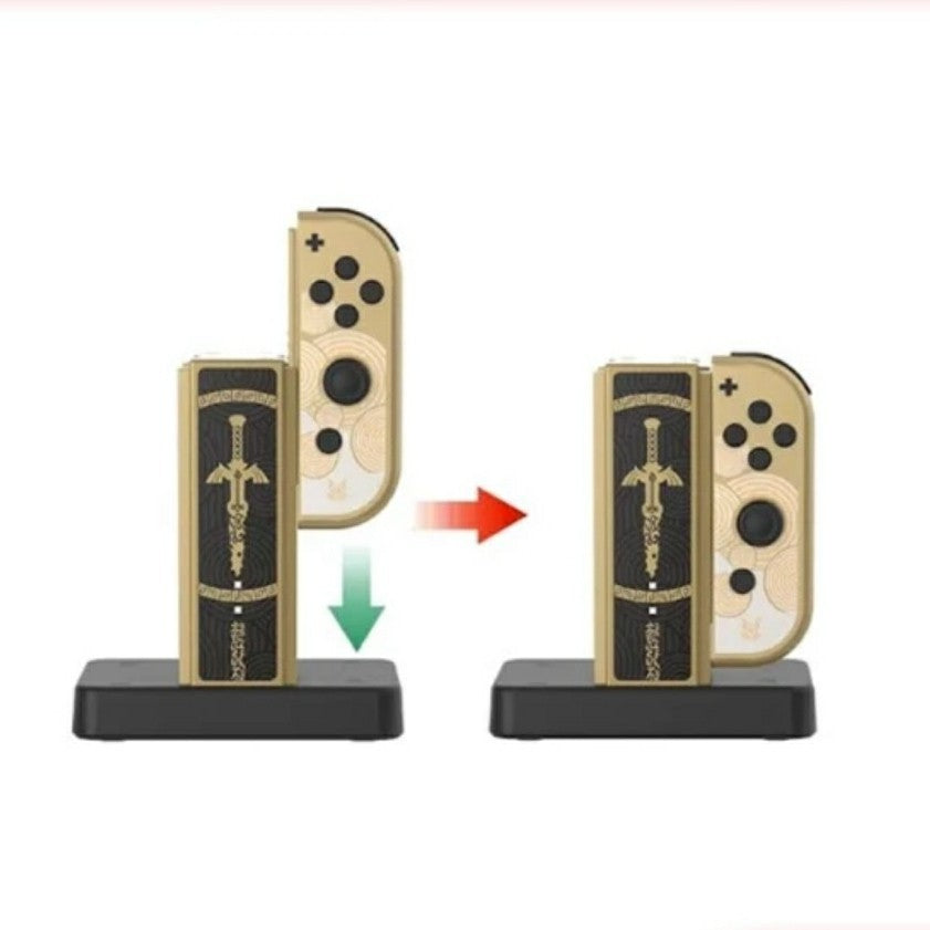 Charging Stand Charge Grip for 4 Joy Con Nintendo Switch Zelda Edition