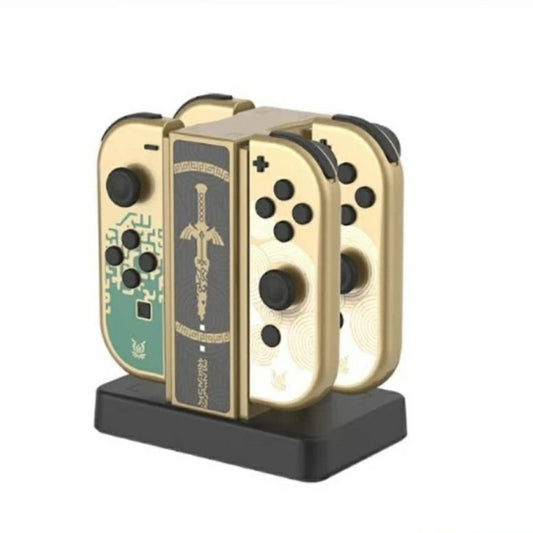 Charging Stand Charge Grip for 4 Joy Con Nintendo Switch Zelda Edition