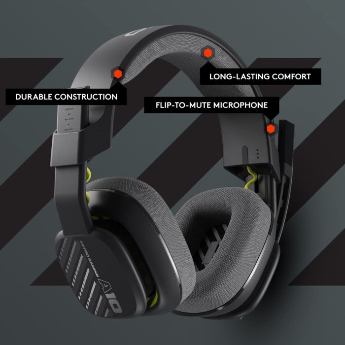 ASTRO A10 Gen 2 Gaming Wired Headset Black- PS5