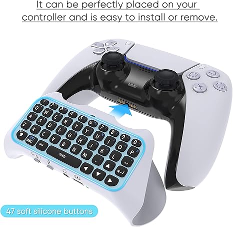 Wireless Mini Keyboard for PS5 Controller