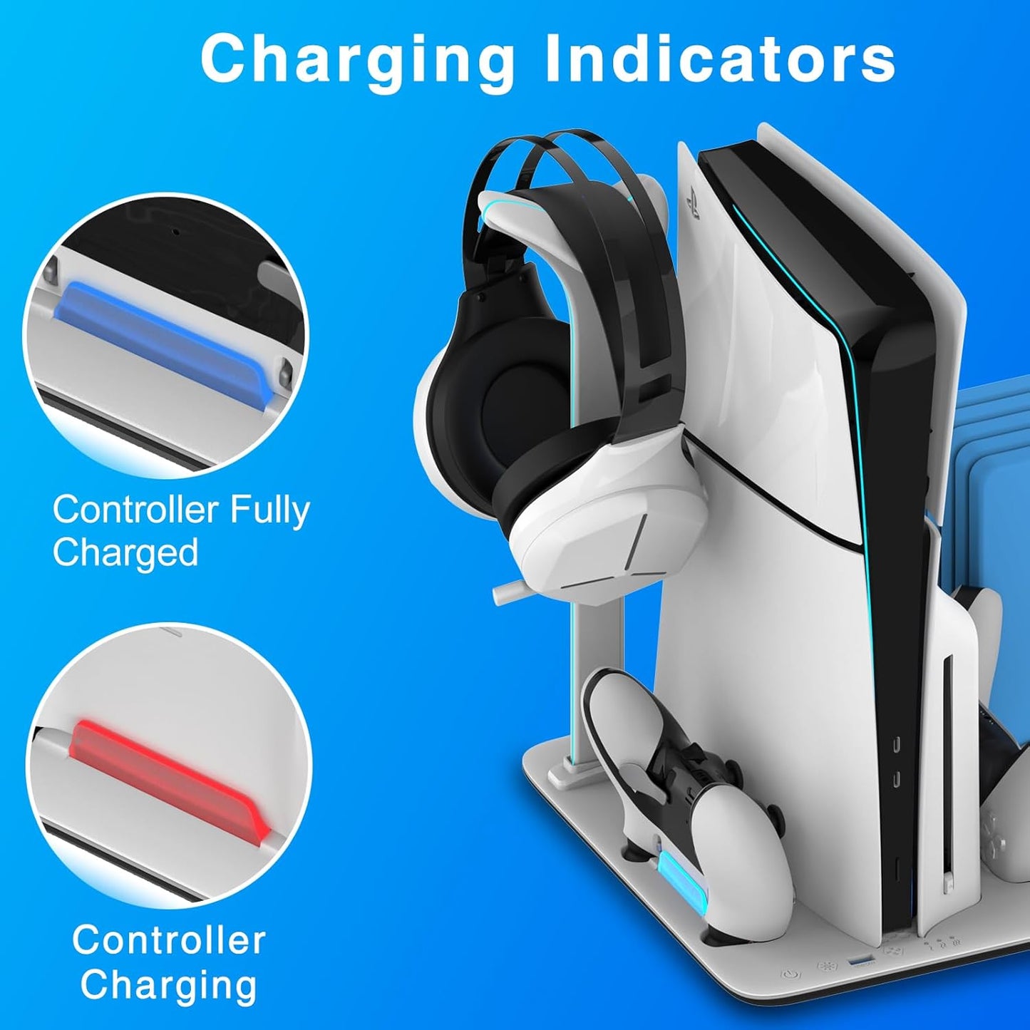 PS5 Slim Cooling Stand And RGB LED