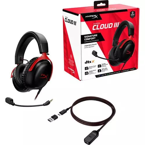 HyperX Cloud III Gaming Headset Black/Red