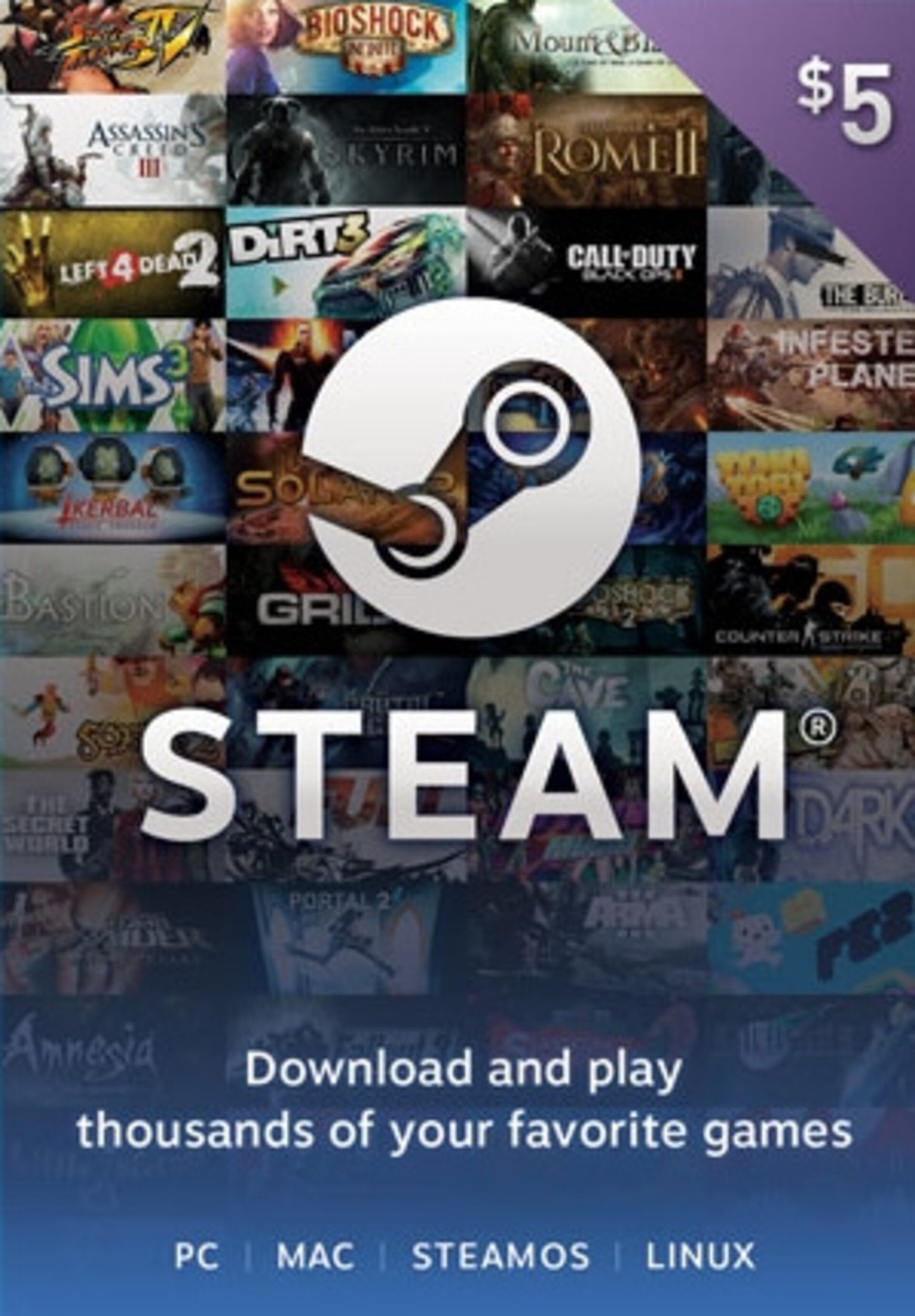 USA Steam Cards 5$