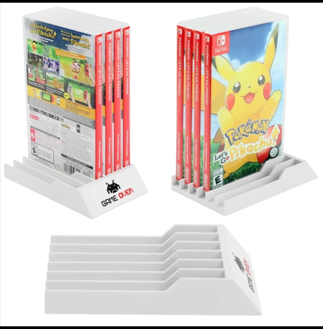 Game Card Holder 6 Cartridges Red For Switch OLED