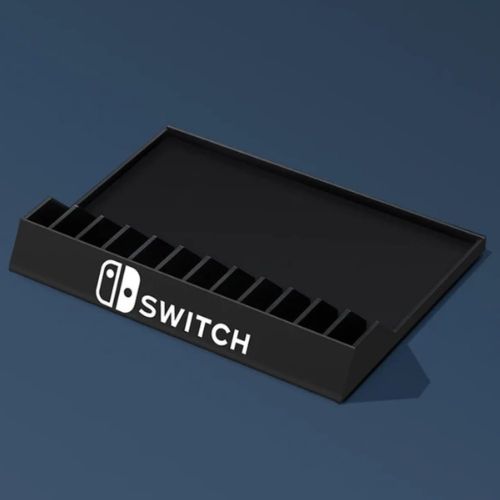 Game Card Holder 12 Cartridges Black For Switch OLED