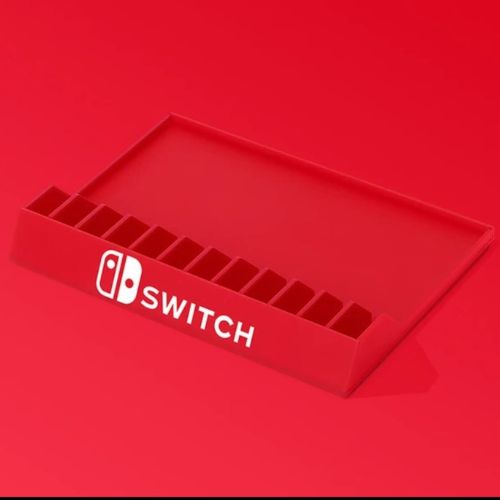 Game Card Holder 12 Cartridges Red For Switch OLED