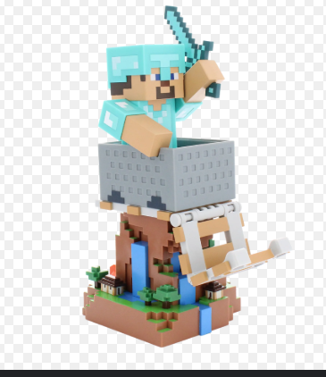 Cable Guy Phone And Controller Holder - Minecraft: Steve in Diamond Armour R.E.S.T Gaming PS5